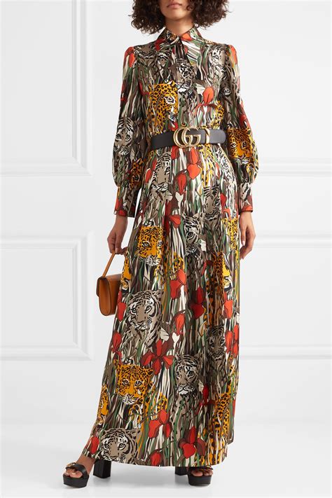 gucci fashion show pink yellow dress|gucci maxi dress floral.